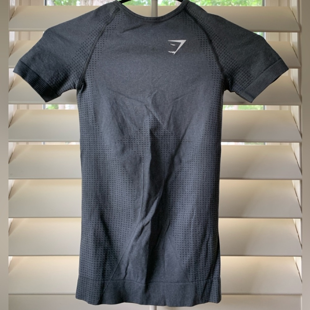Gray Gymshark Workout Top